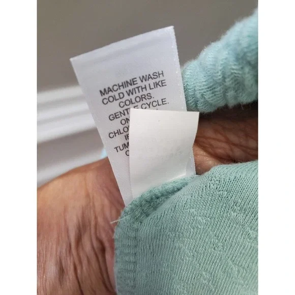 Pure Jill Women's Blue Cotton Round Neck Long Sleeve Casual Blouse Size Medium - Picture 10 of 11